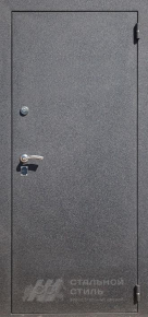Серая входная дверь МДФ для квартиры №100 с отделкой Порошковое напыление - фото